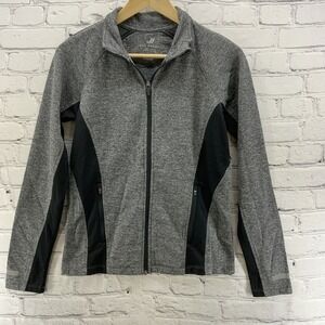 Joe Fresh Athletic Jacket Womens Sz S Gray Black Full Zip